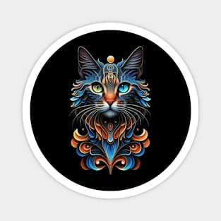 Fantasy Cat Lover Cat Owner Cat Mum Cat Dad Lover of Cats Loves Cats Fantasy Art Best Cat Magnet